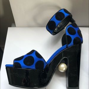 Nicholas Kirkwood Chunky Platform Heels with Signature Pearl Effect.